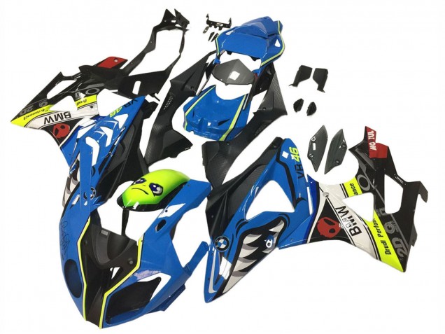 2009-2014 BMW S1000RR Motorcycle Fairings - Blue Yellow Red Black Shark VR 46 Australia