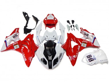 Affordable 2009-2014 BMW S1000RR Motorcycle Fairings - White Red Australia