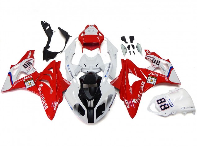 2009-2014 BMW S1000RR Motorcycle Fairings - White Red Australia