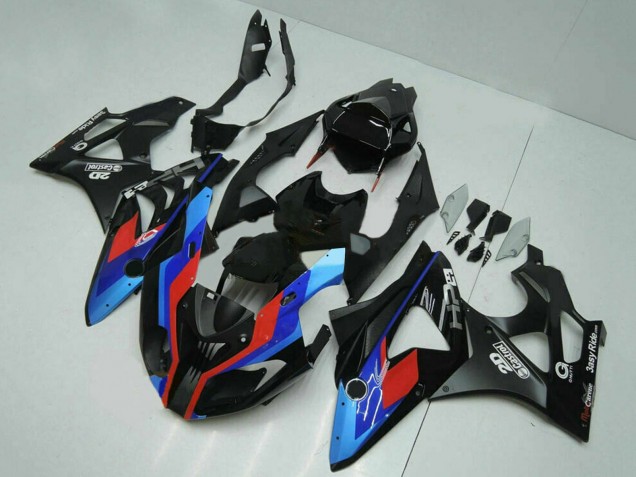 2009-2014 BMW S1000RR Motorcycle Fairings - Blue Red Matte Black Castrol Australia