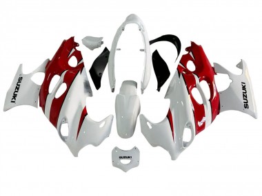 Affordable 2004-2006 Suzuki GSX600F/GSX750F Motorcycle Fairings - White Red Australia
