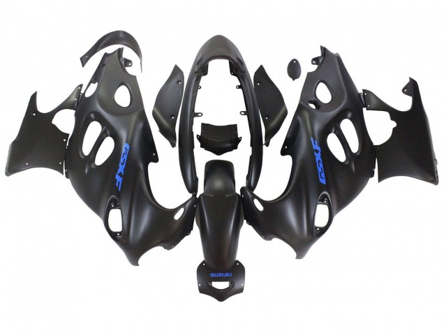 2004-2006 Suzuki GSX600F/GSX750F Motorcycle Fairings - Matte Black with Blue Logo Australia