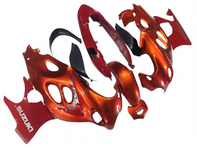 2004-2006 Suzuki GSX600F/GSX750F Motorcycle Fairings - Burnt Orange White Logo Australia
