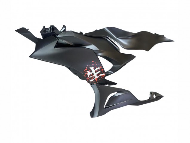 2023-2025 Kawasaki ZX6R Motorcycle Fairings - Black White with Flower Australia