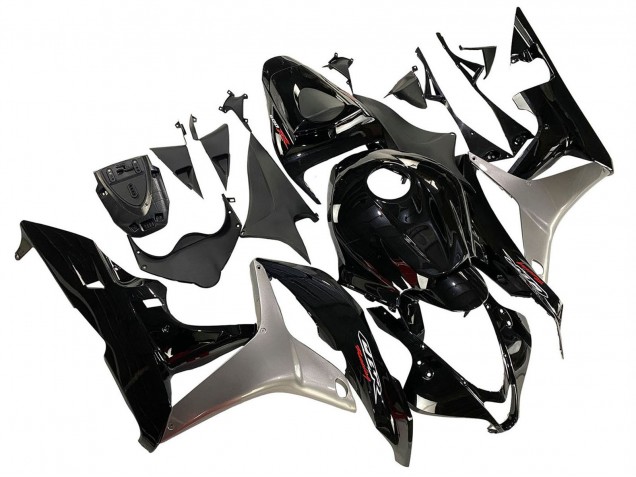 2007-2008 Honda CBR600RR Motorcycle Fairing Kits - Silver Glossy Black Australia