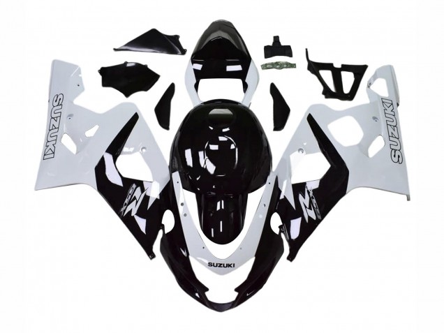 2004-2005 Suzuki GSXR 600 / GSXR 750 Motorcycle Fairings - White Black Australia