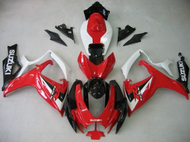 Affordable 2006-2007 Suzuki GSXR 600 / GSXR 750 Motorcycle Fairing - White Red Glossy Black Australia
