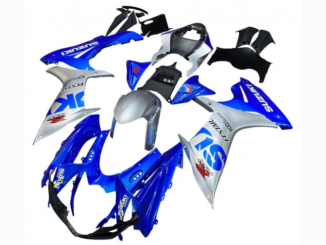 2011-2024 Suzuki GSXR 600 / GSXR 750 Motorcycle Fairings - Blue Silver Ecstar Australia
