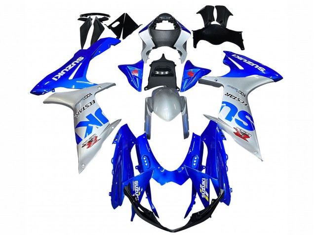 2011-2024 Suzuki GSXR 600 / GSXR 750 Motorcycle Fairings - Blue Silver Ecstar Australia