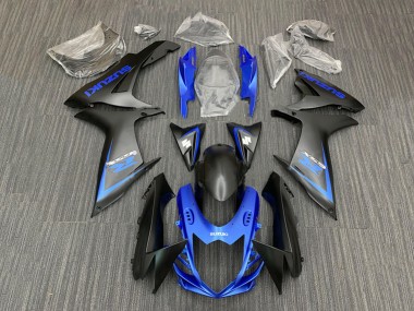 Affordable 2011-2024 Suzuki GSXR 600 / GSXR 750 Motorcycle Fairing Kits - Blue Matte Black Australia