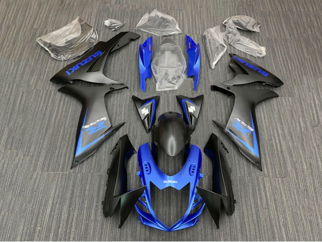 2011-2024 Suzuki GSXR 600 / GSXR 750 Motorcycle Fairing Kits - Blue Matte Black Australia