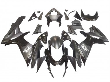 Affordable 2011-2024 Suzuki GSXR 600 / GSXR 750 Motorcycle Fairings - Matte Black Glossy Black White Decal Australia