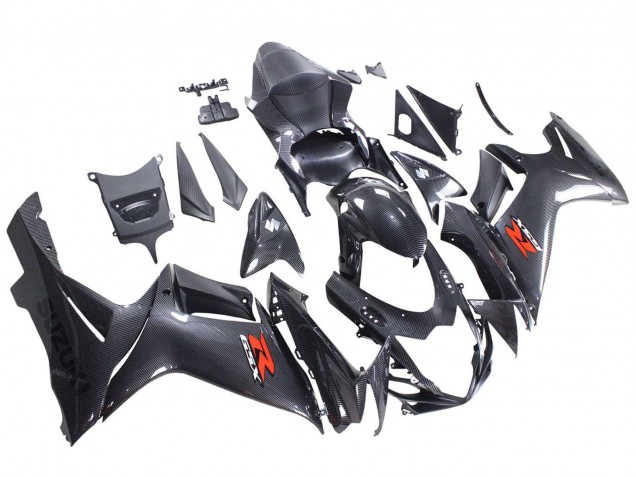 2011-2024 Suzuki GSXR 600 / GSXR 750 Motorcycle Fairings - Black Carbon Fiber Red Australia