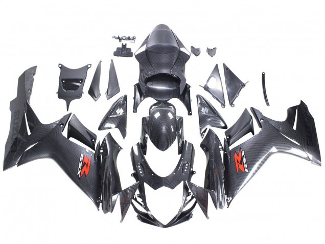 2011-2024 Suzuki GSXR 600 / GSXR 750 Motorcycle Fairings - Black Carbon Fiber Red Australia