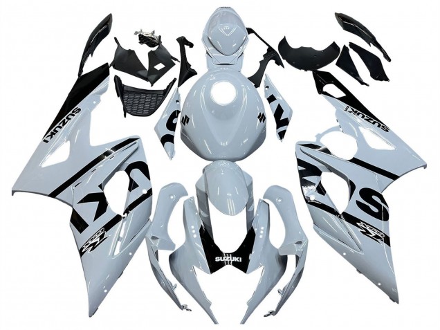 2005-2006 Suzuki GSXR 1000 Motorcycle Fairings - White Black Australia