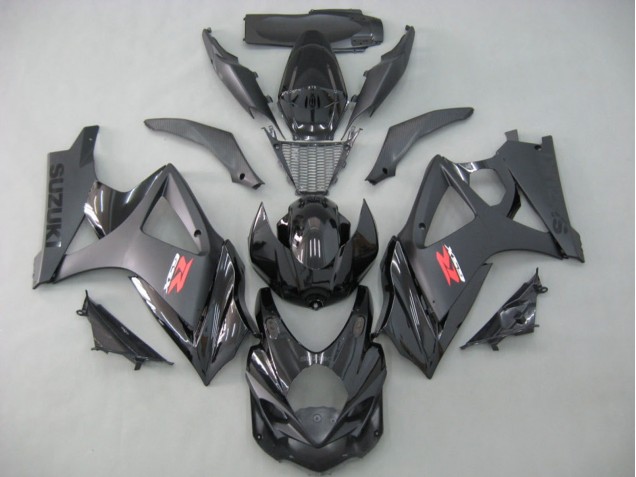2007-2008 Suzuki GSXR 1000 Motorcycle Fairings - Matte Black Glossy Black Australia