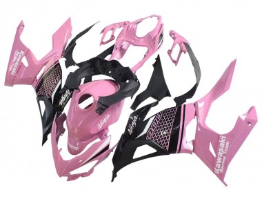 Affordable 2018-2024 Kawasaki Ninja 400 Motorcycle Fairings - Pink Matte Black Honeycomb Australia