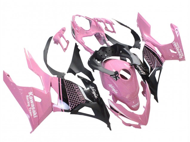 2018-2024 Kawasaki Ninja 400 Motorcycle Fairings - Pink Matte Black Honeycomb Australia