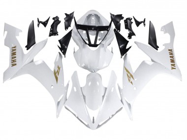 Affordable 2004-2006 Yamaha YZF 1000 R1 Motorcycle Fairings - White Gold Decals Australia