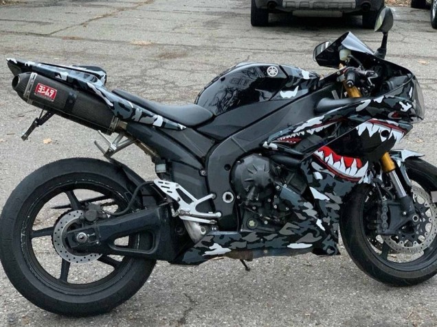 2007-2008 Yamaha YZF 1000 R1 Motorcycle Fairings - Grey White Camouflage Shark Australia
