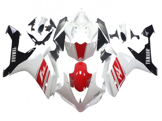 2007-2008 Yamaha YZF 1000 R1 Motorcycle Fairing - White Red Black Australia