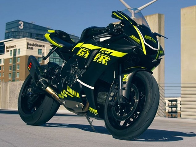 2020-2025 Yamaha YZF 1000 R1 Motorcycle Fairings - Glossy Black Fluorescent Yellow Australia