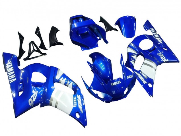 1998-2002 Yamaha YZF 600 R6 Motorcycle Fairings - Blue White Australia