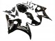 2003-2004 Yamaha YZF R6 Motorcycle Fairings - Glossy Black White Decals Australia