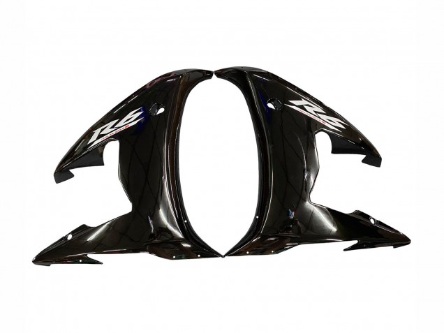2003-2004 Yamaha YZF R6 Motorcycle Fairings - Glossy Black White Decals Australia