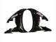 2003-2004 Yamaha YZF R6 Motorcycle Fairings - Glossy Black White Decals Australia