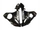 2003-2004 Yamaha YZF R6 Motorcycle Fairings - Glossy Black White Decals Australia