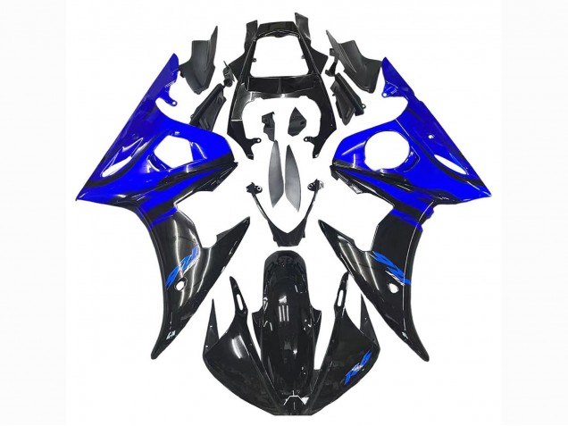 2003-2004 Yamaha YZF R6 Motorcycle Fairing - Blue Glossy Black Australia
