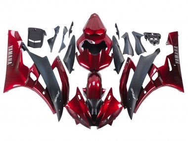Affordable 2006-2007 Yamaha YZF 600 R6 Motorcycle Fairing - Red Matte Black Australia