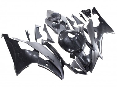Affordable 2008-2016 Yamaha YZF 600 R6 Motorcycle Fairings - Grey Black Carbon Fiber Style Australia