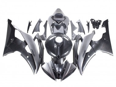 Affordable 2008-2016 Yamaha YZF 600 R6 Motorcycle Fairings - Grey Black Carbon Fiber Style Australia