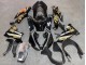 2021-2025 Kawasaki ZX10R Motorcycle Fairings - Glossy Black Gold Elf Snow Australia