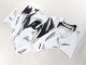 2009-2012 Kawasaki ZX6R Motorcycle Fairings - White Black Ninja Australia