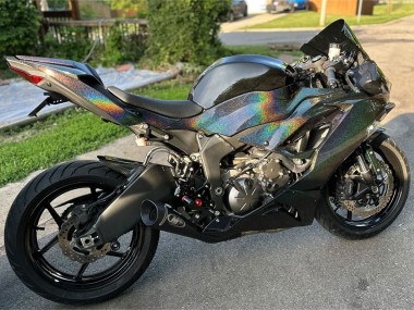 Affordable 2019-2022 Kawasaki ZX6R Motorcycle Fairings - Black Rainbow Australia
