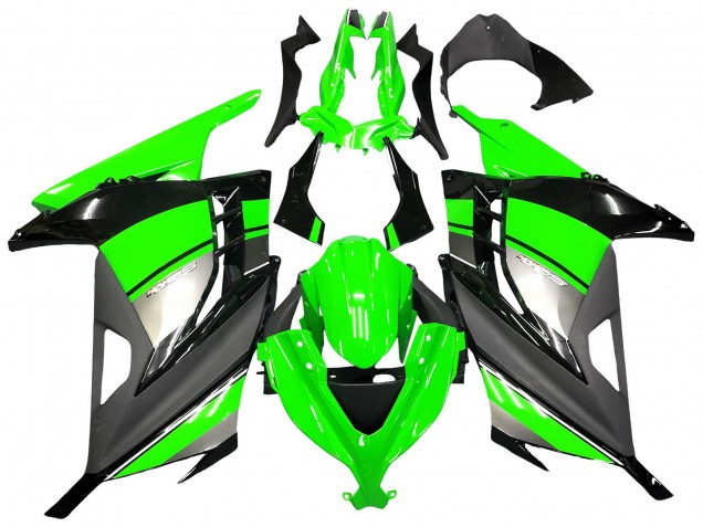 2013-2024 Kawasaki EX300 Motorcycle Fairings - Green Silver Black Australia