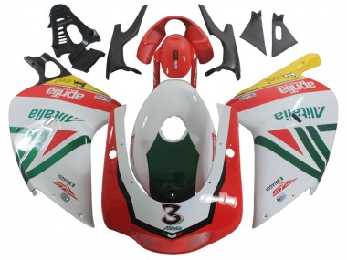 Affordable 2000-2005 Aprilia RS125 Motorcycle Fairings - White Yellow Green Black Alitalia 3 Australia