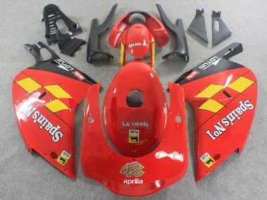 Affordable 2000-2005 Aprilia RS125 Motorcycle Fairings - Red Yellow Black Spains No1 Australia