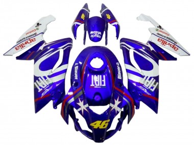 Affordable 2006-2011 Aprilia RS125 Motorcycle Fairings - White Blue Fiat 46 Australia