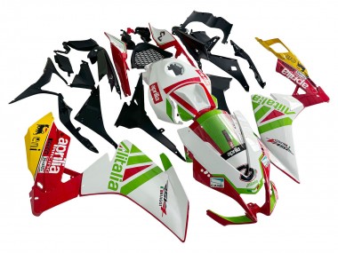 Affordable 2012-2018 Aprilia RS4 50 125 Motorcycle Fairing - White Red Green Yellow Alitalia Australia