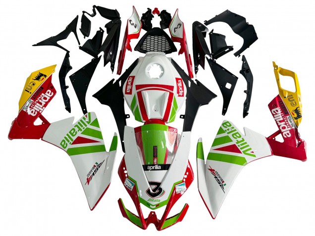 2012-2018 Aprilia RS4 50 125 Motorcycle Fairing - White Red Green Yellow Alitalia Australia