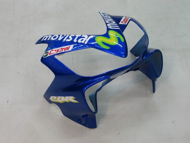 2004-2007 Honda CBR600 F4i Motorcycle Fairings - Blue Yellow Green MoviStar Australia