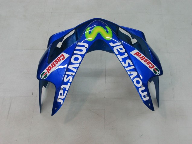 2004-2007 Honda CBR600 F4i Motorcycle Fairings - Blue Yellow Green MoviStar Australia