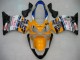 2004-2007 Honda CBR600 F4i Motorcycle Fairings - Yellow Blue White Black Nastro Azzurro Australia
