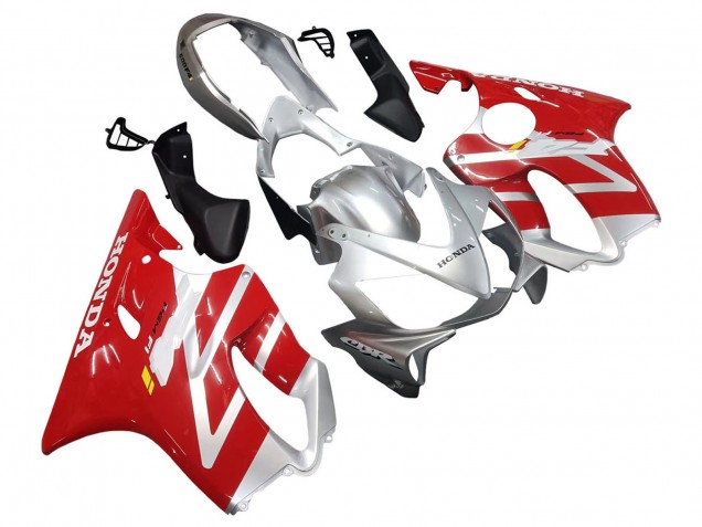 2004-2007 Honda CBR600 F4i Motorcycle Fairings - Silver Red Australia
