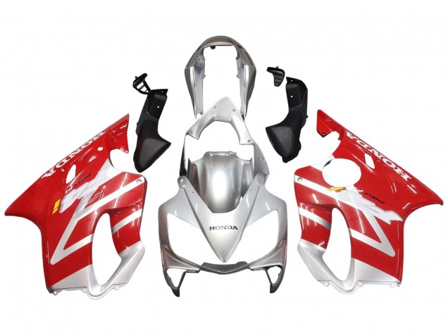 2004-2007 Honda CBR600 F4i Motorcycle Fairings - Silver Red Australia
