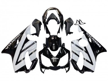 Affordable 2004-2007 Honda CBR600 F4i Motorcycle Fairings - White Glossy Black Australia
